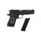 Страйкбольный пистолет Colt 1911 Hex Cut V.3, черный, металл, блоу бэк, грин газ